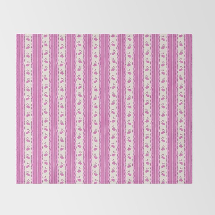 Cherry Wave Stripe Throw Blanket Gallery Image 2