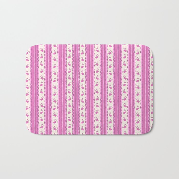 Cherry Wave Stripe Bath Mat Gallery Image 1
