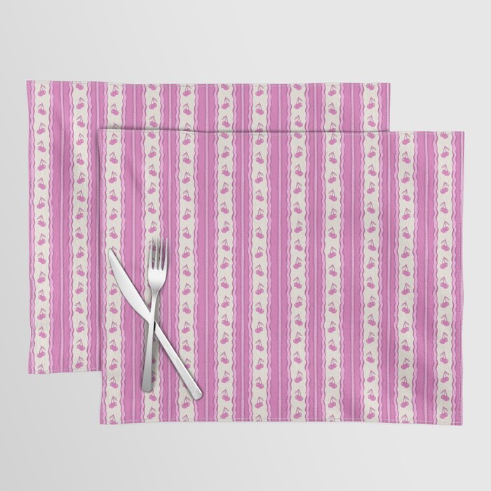 Cherry Wave Stripe Placemat Gallery Image 1
