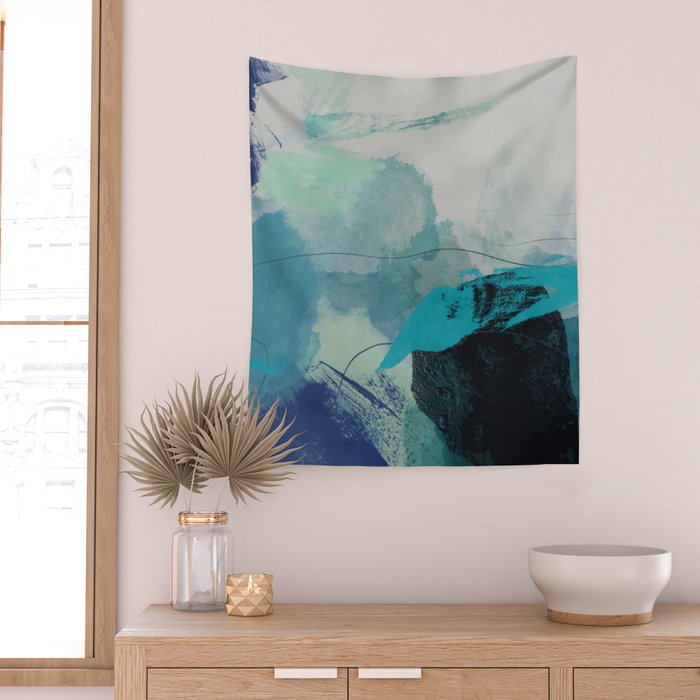 sea ocean abstract art Wall Tapestry Gallery Image 2
