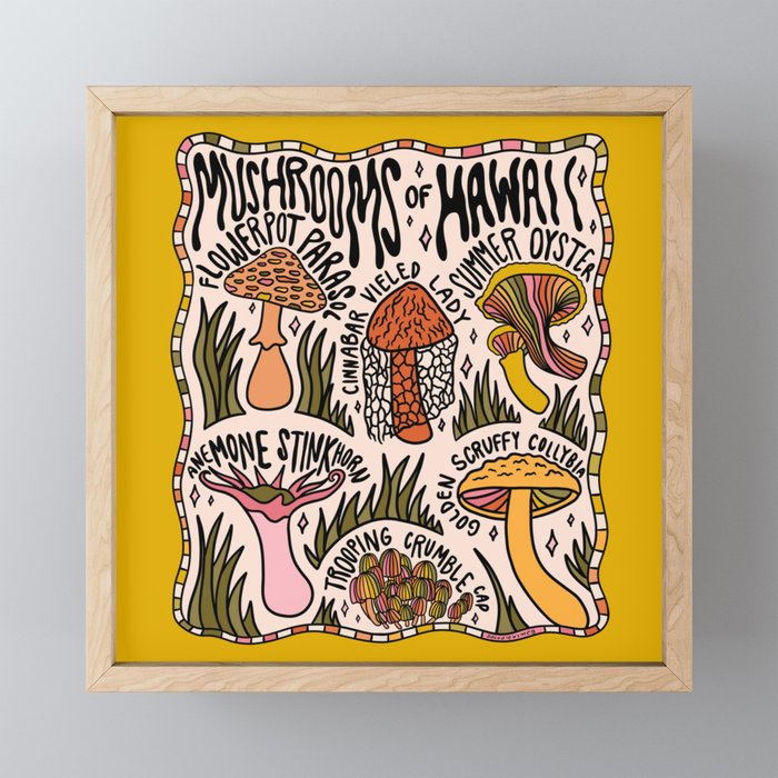 Mushrooms of Hawaii Mini Art Print Gallery Image 1