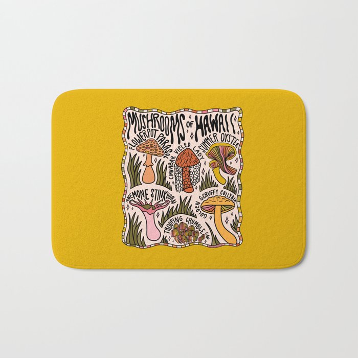 Mushrooms of Hawaii Bath Mat Gallery Image 1