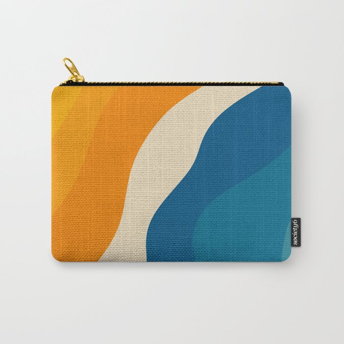 Minimalist abstract waves Carry All Pouch Gallery Image 1