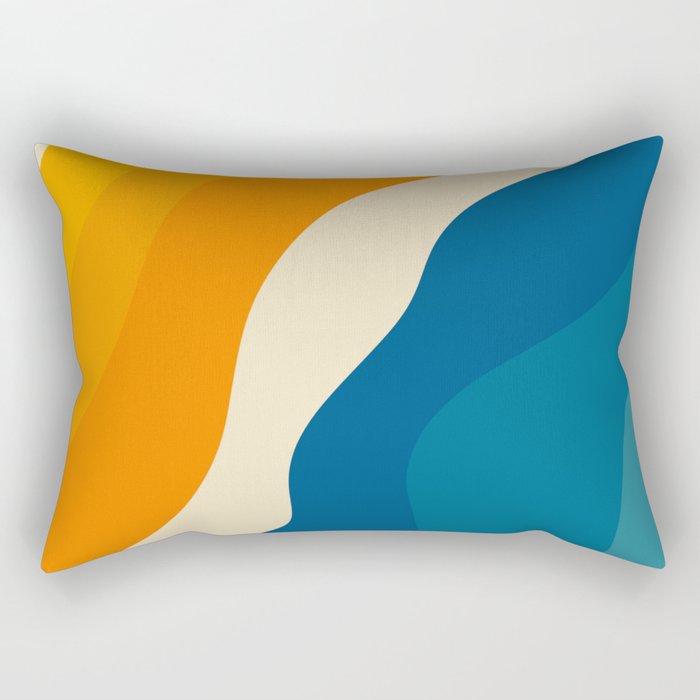 Minimalist abstract waves Rectangular Pillow Gallery Image 2