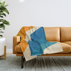 Minimalist abstract waves Throw Blanket Gallery Image 1