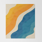 Minimalist abstract waves Throw Blanket Gallery Image 2