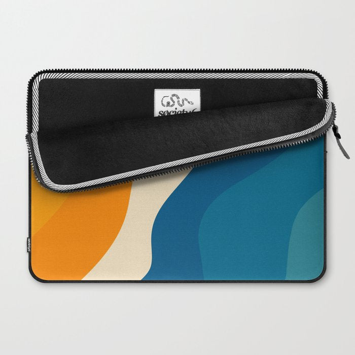 Minimalist abstract waves Laptop Sleeve Gallery Image 2