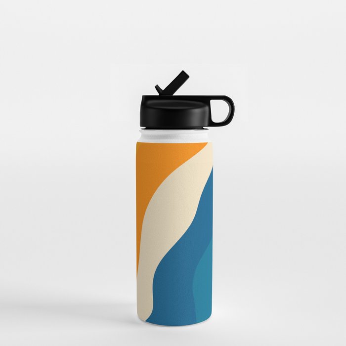 Minimalist abstract waves Water Bottle Gallery Image 1