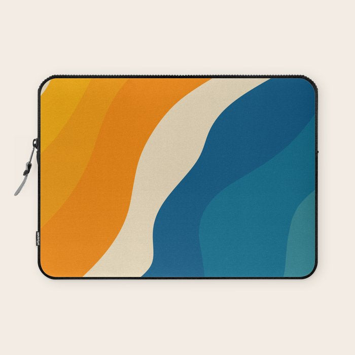 Minimalist abstract waves Laptop Sleeve Gallery Image 1
