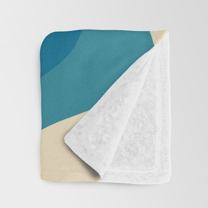 Minimalist abstract waves Throw Blanket Gallery Image 3