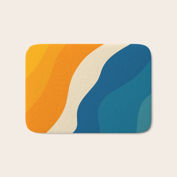 Minimalist abstract waves Bath Mat Gallery Image 1