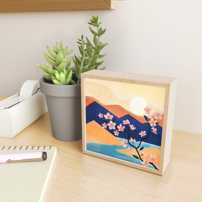 Warm spring sunchine near the flowing river Mini Art Print Gallery Image 2