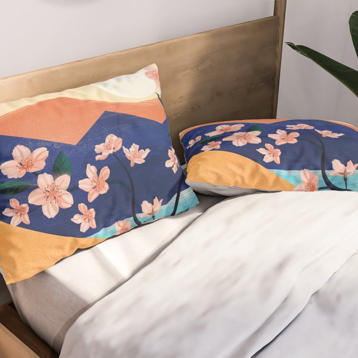 Warm spring sunchine near the flowing river Pillow Sham Gallery Image 2