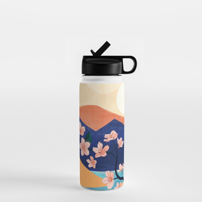Warm spring sunchine near the flowing river Water Bottle Gallery Image 1