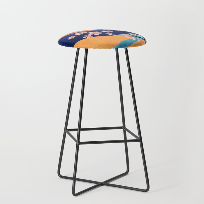 Warm spring sunchine near the flowing river Stool Gallery Image 1