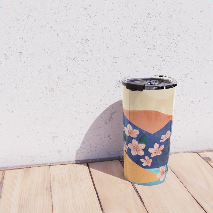 Warm spring sunchine near the flowing river Travel Mug Gallery Image 4