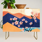Warm spring sunchine near the flowing river Credenza Gallery Image 1