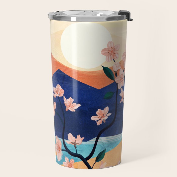 Warm spring sunchine near the flowing river Travel Mug Gallery Image 2
