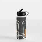 Abstract Face Line Art 04 Water Bottle Gallery Image 1