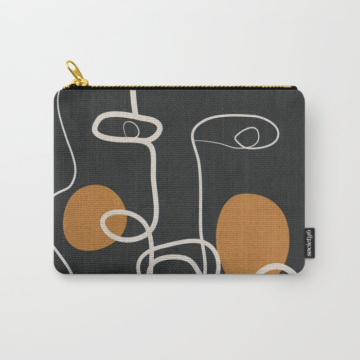 Abstract Face Line Art 04 Carry All Pouch Gallery Image 1