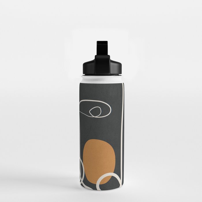 Abstract Face Line Art 04 Water Bottle Gallery Image 2
