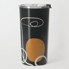 Abstract Face Line Art 04 Travel Mug Gallery Image 2