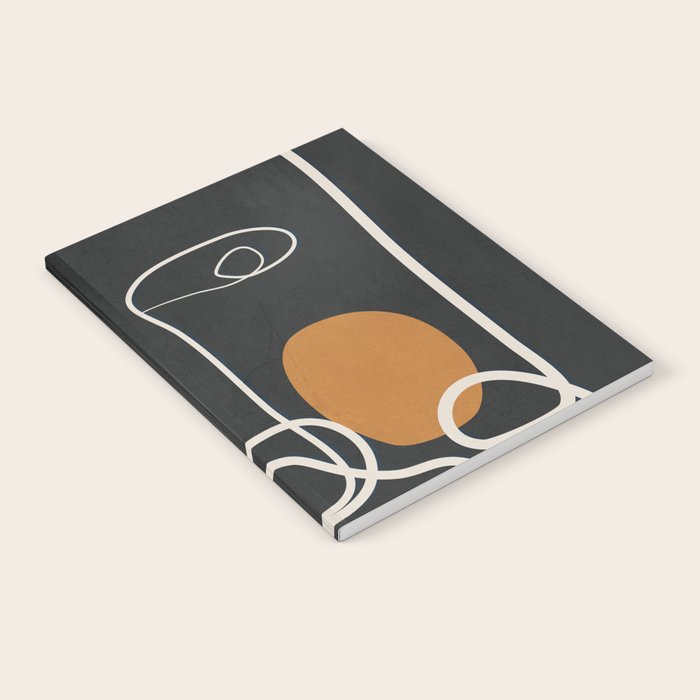 Abstract Face Line Art 04 Notebook Gallery Image 1