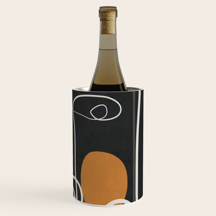 Abstract Face Line Art 04 Wine Chiller Gallery Image 3