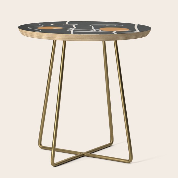 Abstract Face Line Art 04 Side Table Gallery Image 1