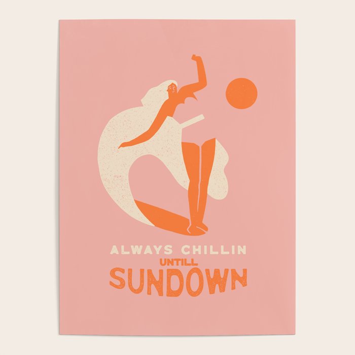 Always chillin surfer Poster Gallery Image 1