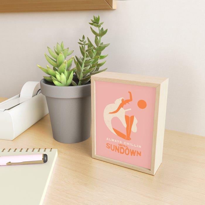 Always chillin surfer Mini Art Print Gallery Image 2