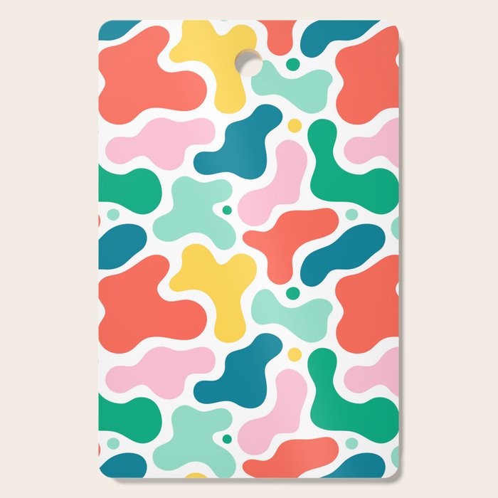 Colorful abstract art shape pattern Cutting Board Gallery Image 1