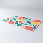 Colorful abstract art shape pattern Rug Gallery Image 3