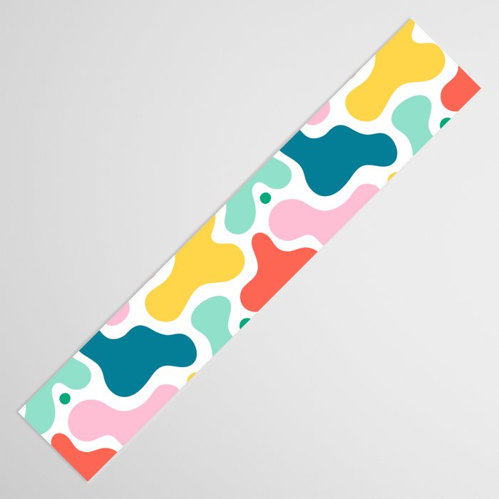 Colorful abstract art shape pattern Table Runner Gallery Image 3