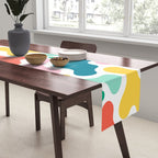 Colorful abstract art shape pattern Table Runner Gallery Image 2