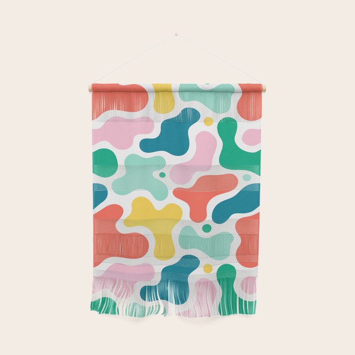 Colorful abstract art shape pattern Wall Hanging Gallery Image 1