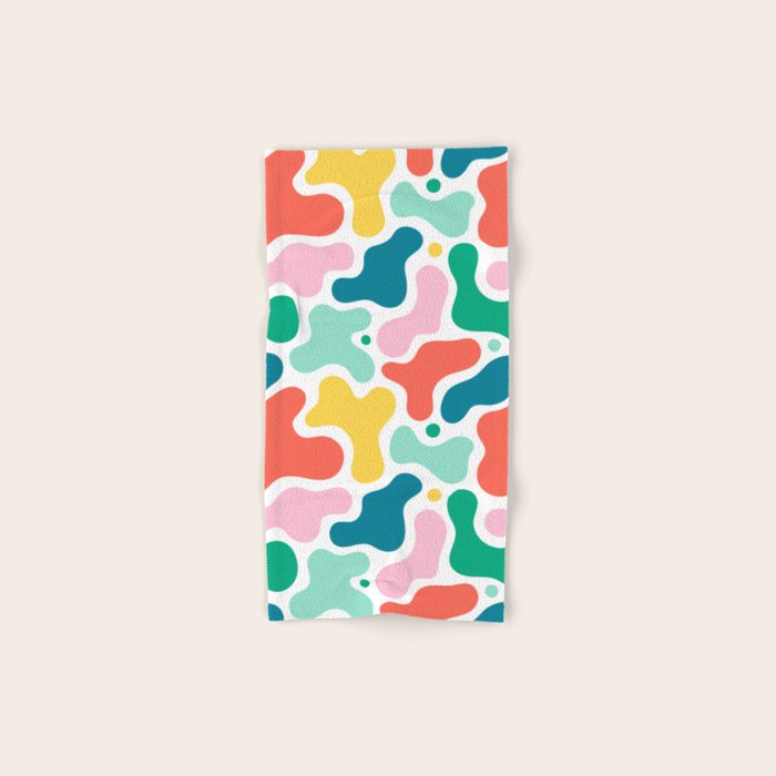 Colorful abstract art shape pattern Bath Towel Gallery Image 1