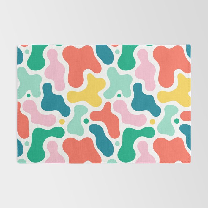 Colorful abstract art shape pattern Rug Gallery Image 2