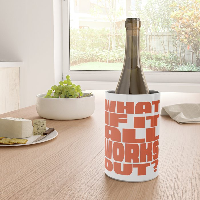 Bold Optimistic Quote in Retro Orange Wine Chiller Gallery Image 4