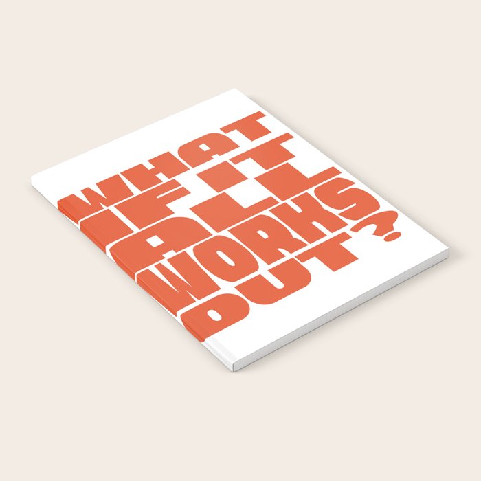 Bold Optimistic Quote in Retro Orange Notebook Gallery Image 1