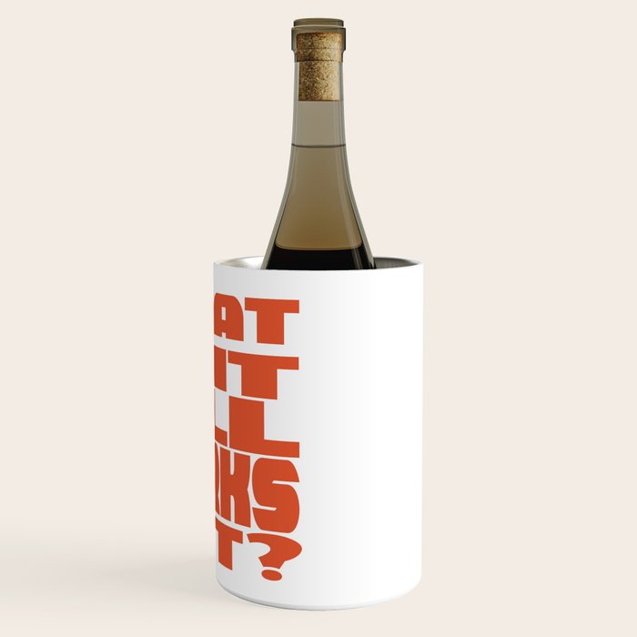 Bold Optimistic Quote in Retro Orange Wine Chiller Gallery Image 3