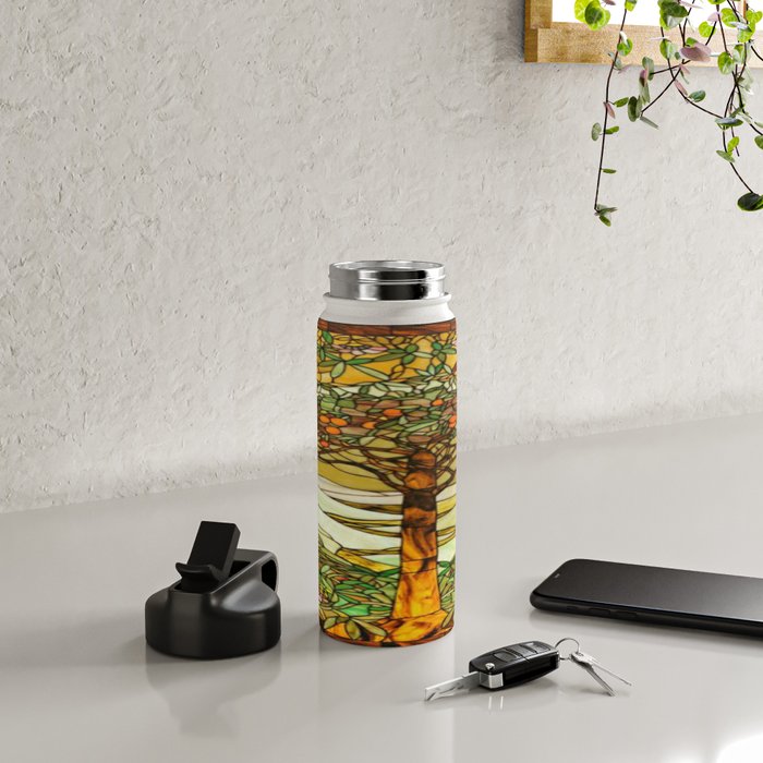 Louis Comfort Tiffany - Stained glass. Tree of life Water Bottle Gallery Image 4