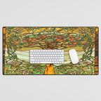 Louis Comfort Tiffany - Stained glass. Tree of life Desk Mat Gallery Image 1