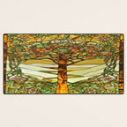 Louis Comfort Tiffany - Stained glass. Tree of life Desk Mat Gallery Image 3