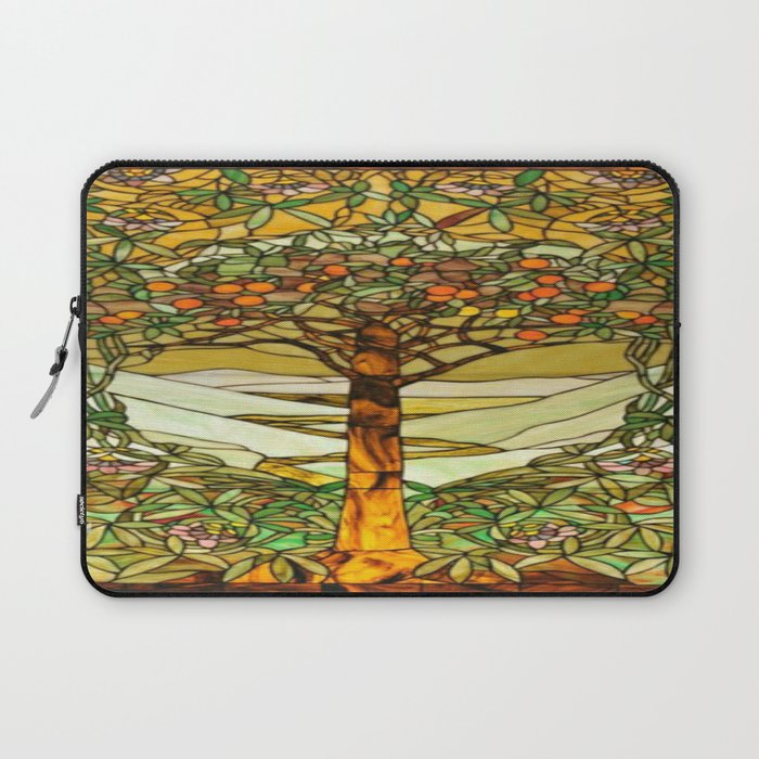 Louis Comfort Tiffany - Stained glass. Tree of life Laptop Sleeve Gallery Image 1