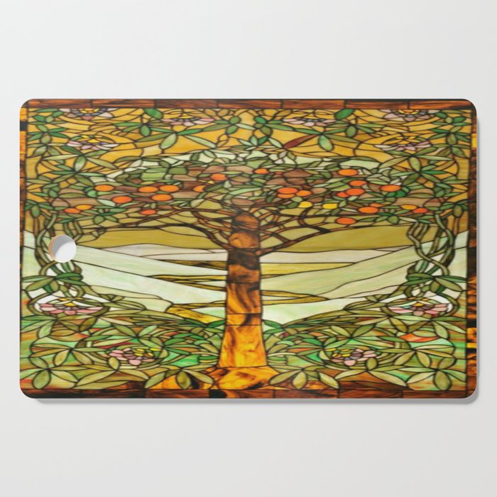 Louis Comfort Tiffany - Stained glass. Tree of life Cutting Board Gallery Image 1