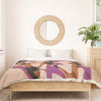 Echoes of Gypsophila / Orange & Pink Duvet Cover Gallery Image 3