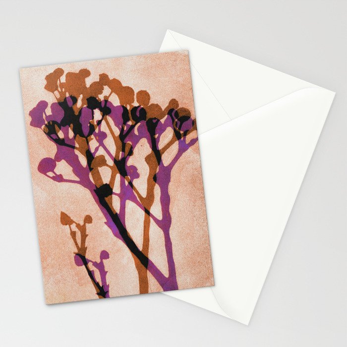 Echoes of Gypsophila / Orange & Pink Stationery Card Gallery Image 2