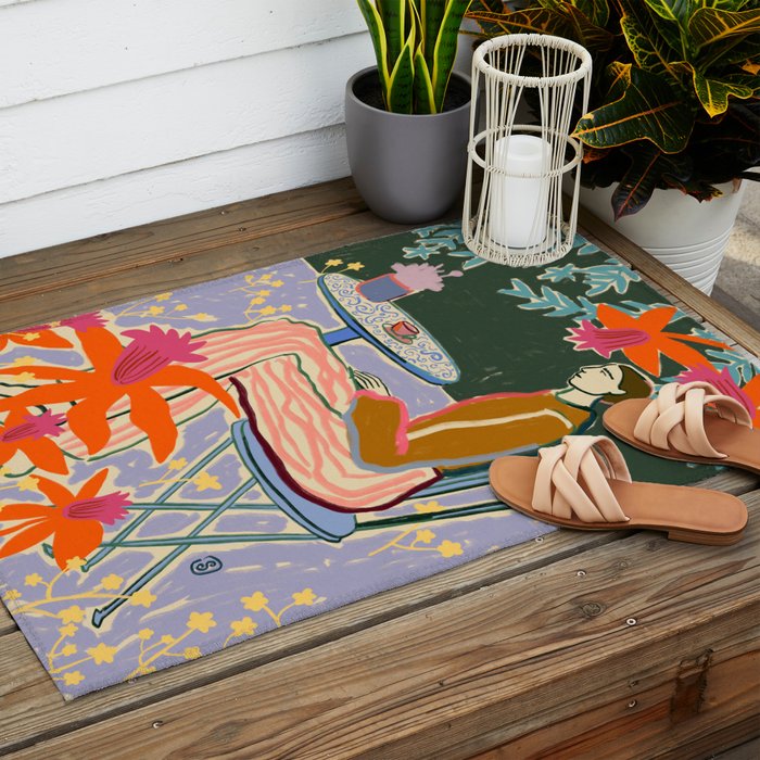 FORGET ME NOT Outdoor Rug Gallery Image 2