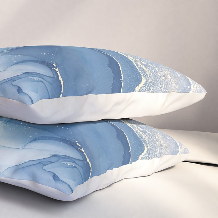 Abstract Blue Art Print By LandSartprints Pillow Sham Gallery Image 3